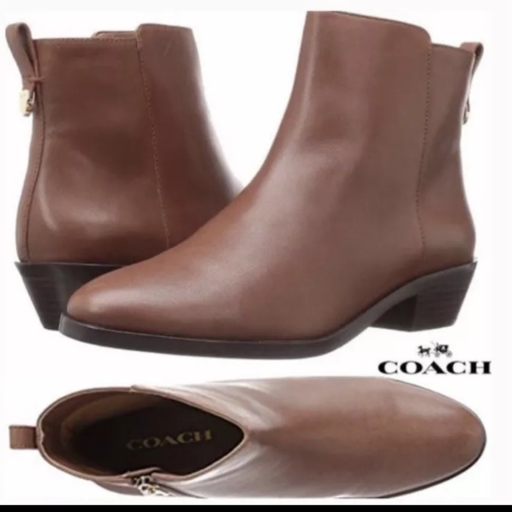Coach Carmen Women's Brown Ankle Boots SZ. 8